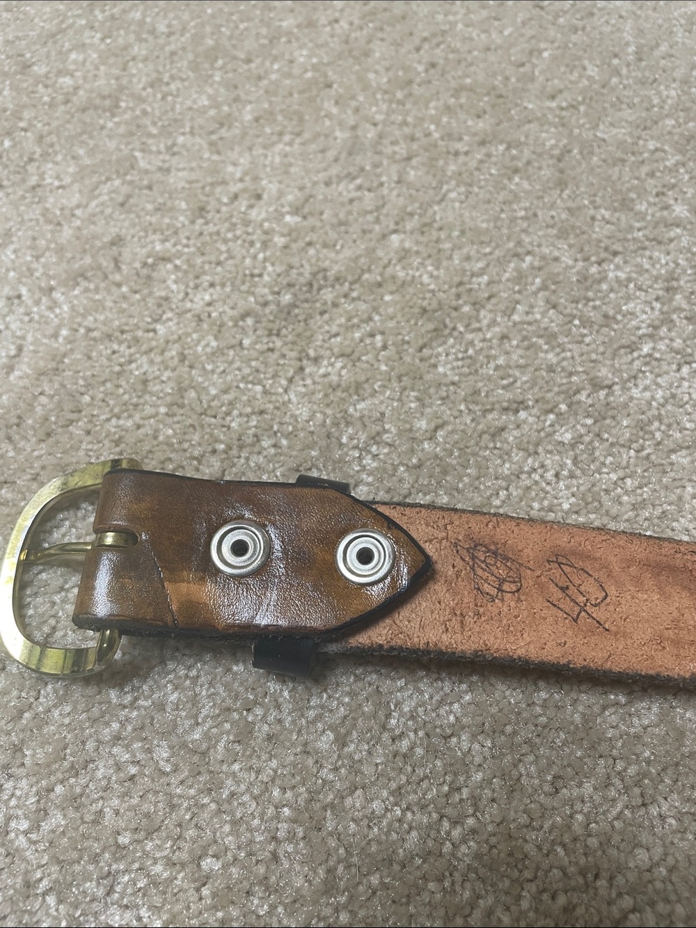 Men’s Handmade Leather Belt with “Colt” Name - Picture 3 of 8